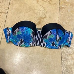Retl$65 Mink Pink Bustier black blue chevron floral graffiti blend